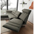 ECKSOFA in Flachgewebe Grün  176-217/259-307 cm  - Schwarz/Grün, Design, Textil/Metall (176-217/259-307cm) - Dieter Knoll