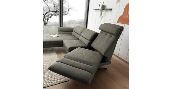 ECKSOFA in Flachgewebe Grün 176-217/259-307 cm - Schwarz/Grün, Design, Textil/Metall (176-217/259-307cm) - Dieter Knoll