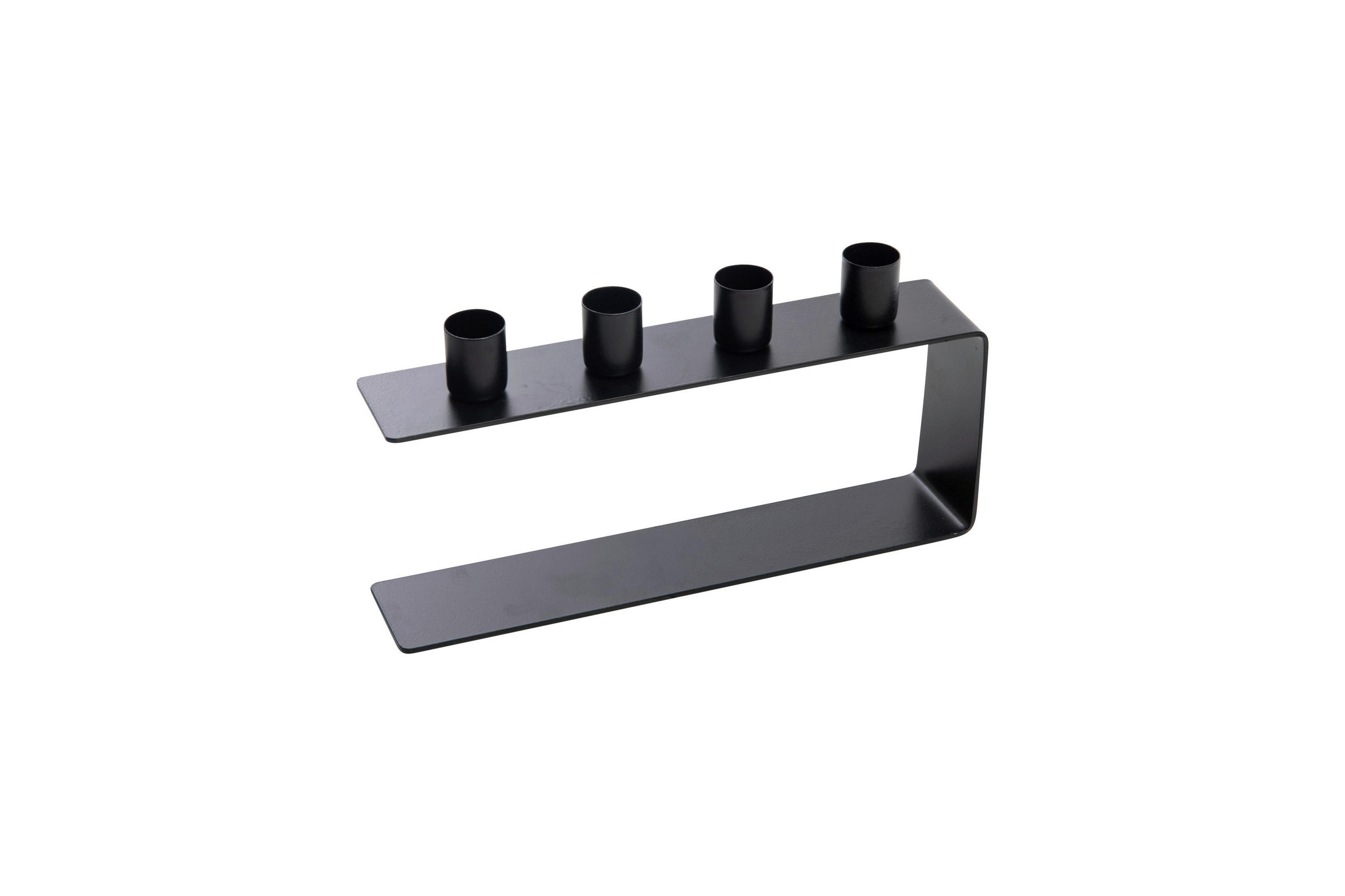 STABKERZENHALTER - Schwarz, Basics, Metall (25/5/13cm) - X-Mas