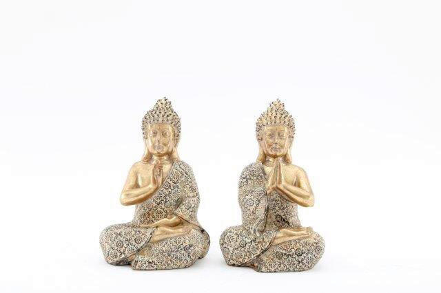 BUDHA - zlatá, Basics, plast (15.5/23.5/12.5cm)
