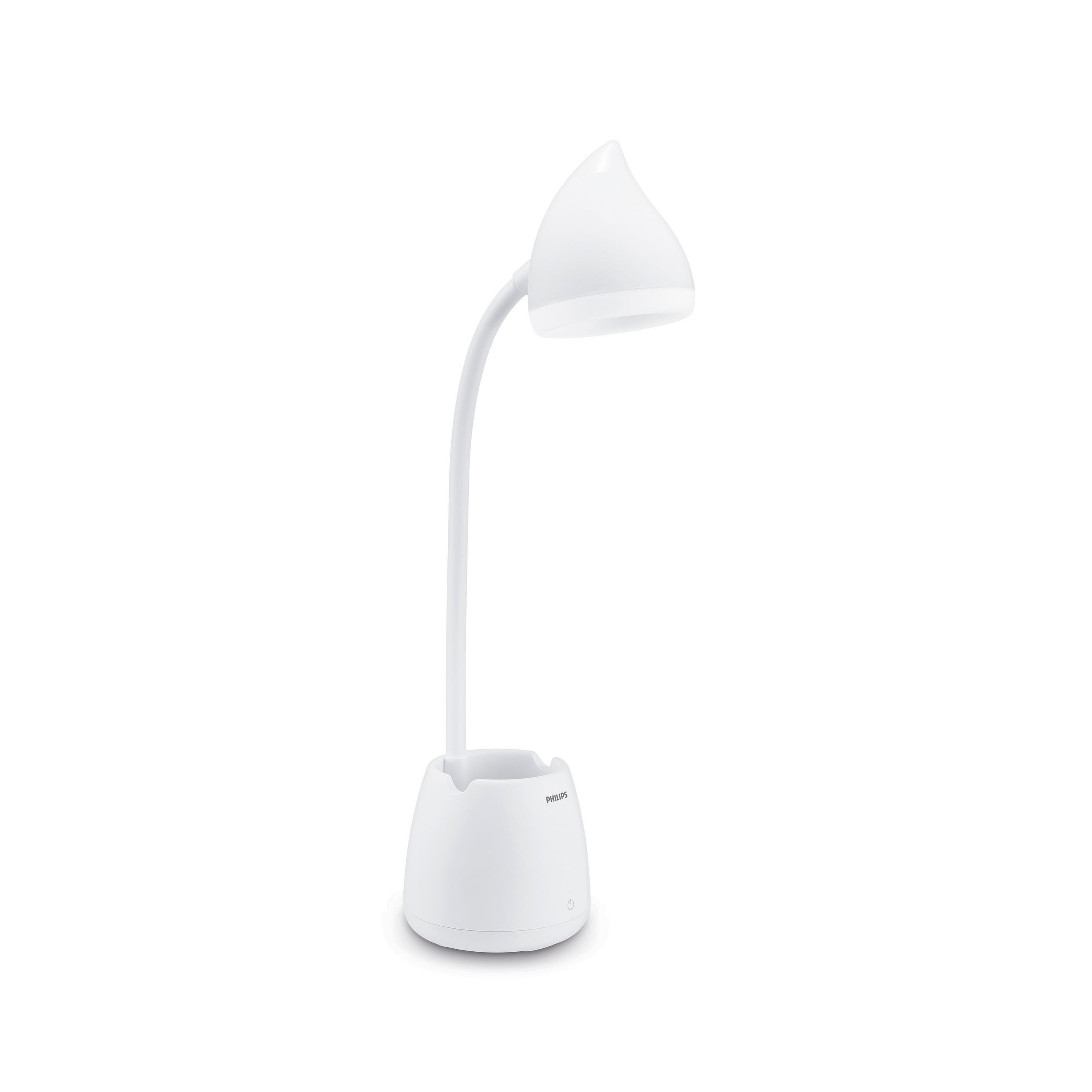 SCHREIBTISCHLEUCHTE Hat 9,4/15,5/39 cm   - Weiß, Basics, Kunststoff/Metall (9,4/15,5/39cm) - Philips