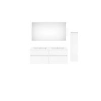 BADEZIMMER  in 150 cm  - Weiß Hochglanz/Weiß, KONVENTIONELL, Keramik/Holzwerkstoff (150cm) - Puris