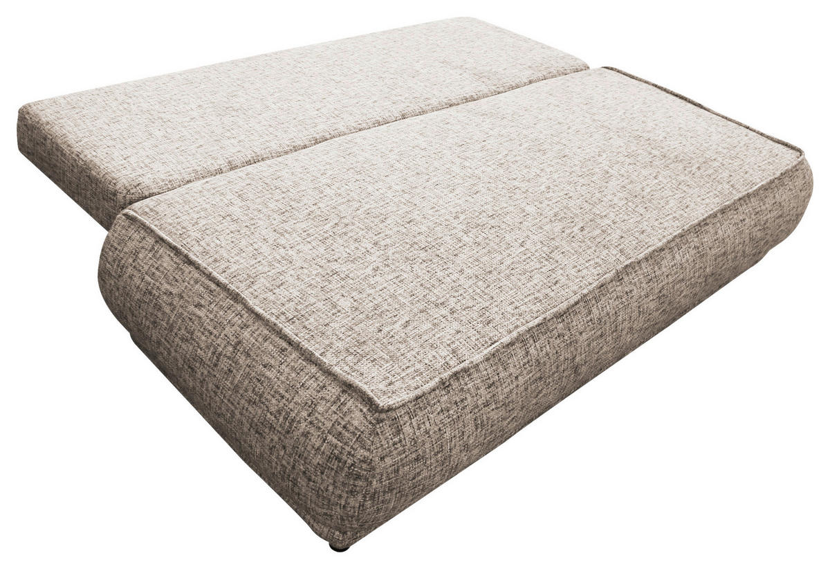 SCHLAFSOFA in Plüsch Hellbraun  - Hellbraun/Beige, Design, Kunststoff/Textil (214/96/105cm) - MID.YOU