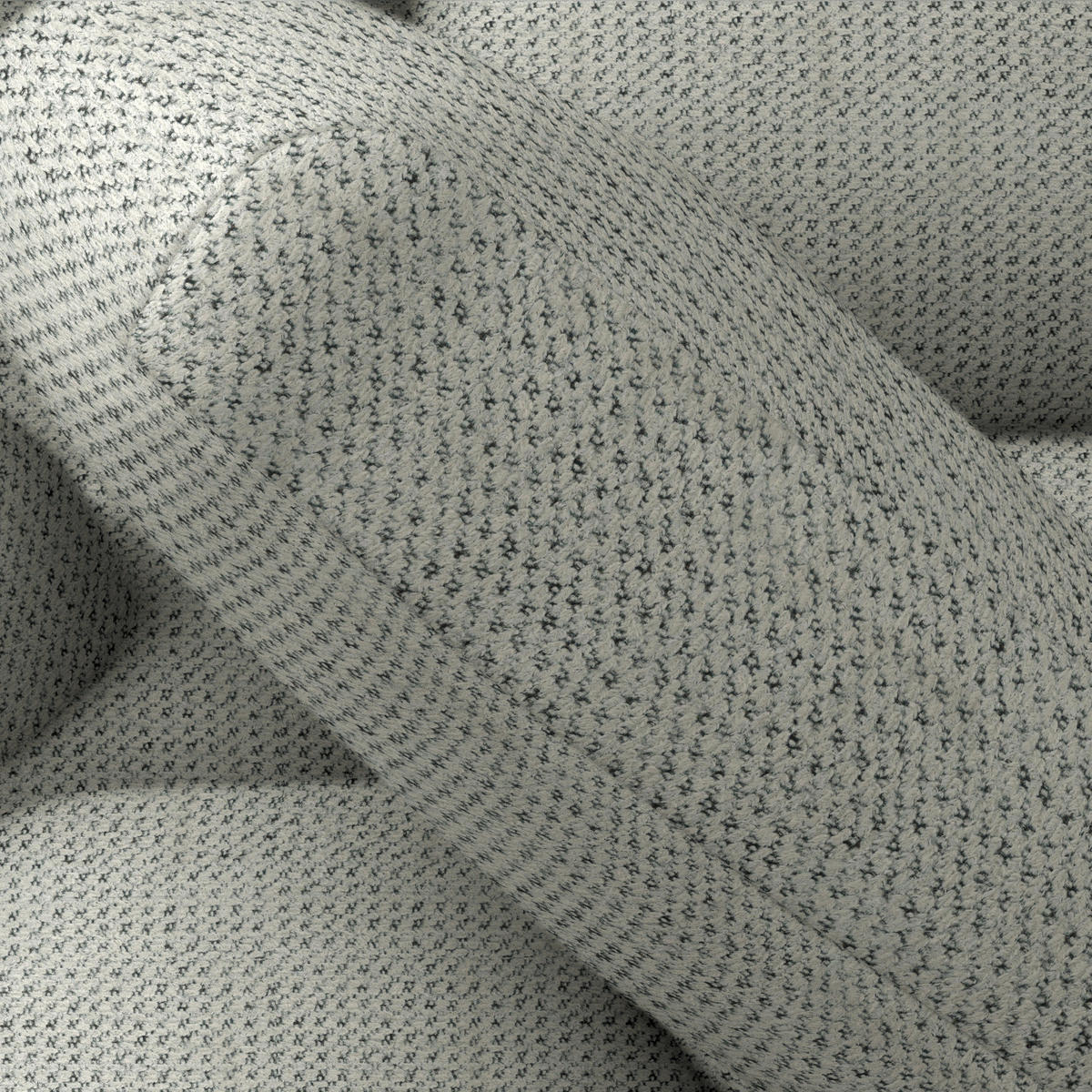 ECKSOFA Struktur Graubraun  - Graubraun/Schwarz, Design, Textil/Metall (270/292cm) - Stylife