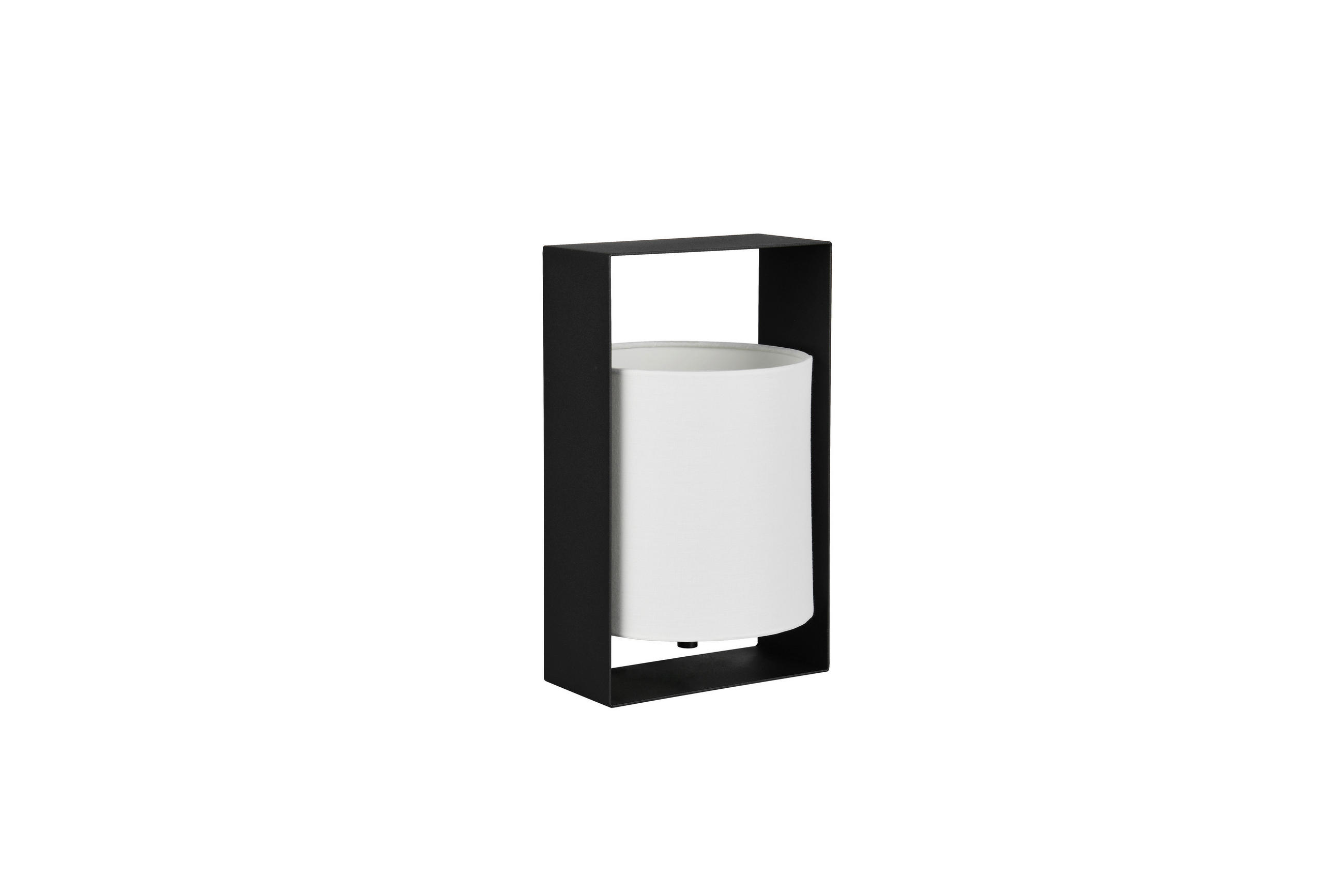 BORDSLAMPA 16/15/27 cm   - vit/svart, Design, metall/textil (16/15/27cm)