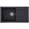 SPÜLE 1712DENVER78X44S  - Schwarz, Trend, Glas/Kunststoff (78/17/43,5cm) - Respekta