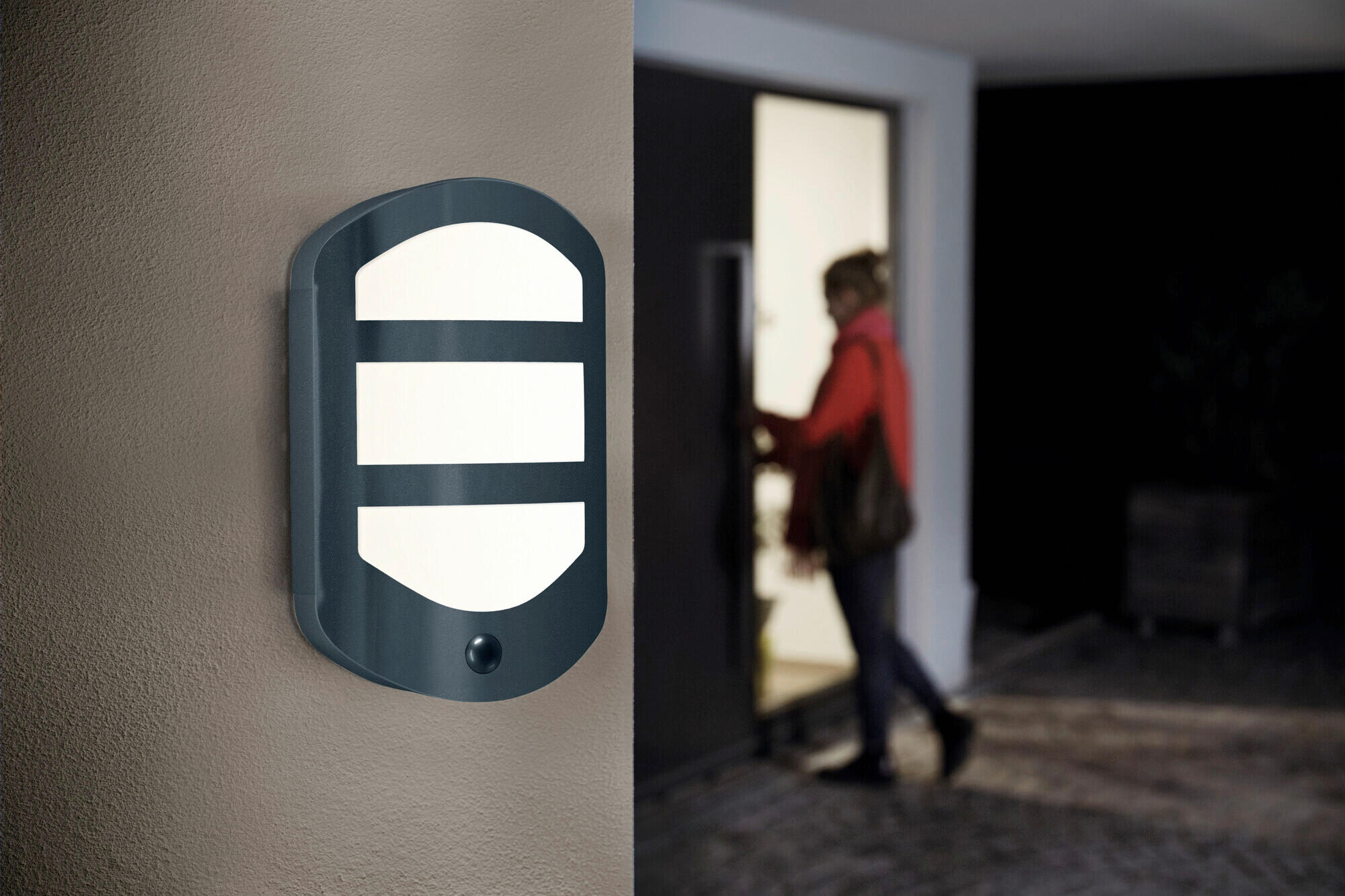 LED-AUßENLEUCHTE 6/18/28,3 cm   - Dunkelgrau, Basics, Kunststoff/Metall (6/18/28,3cm) - Osram