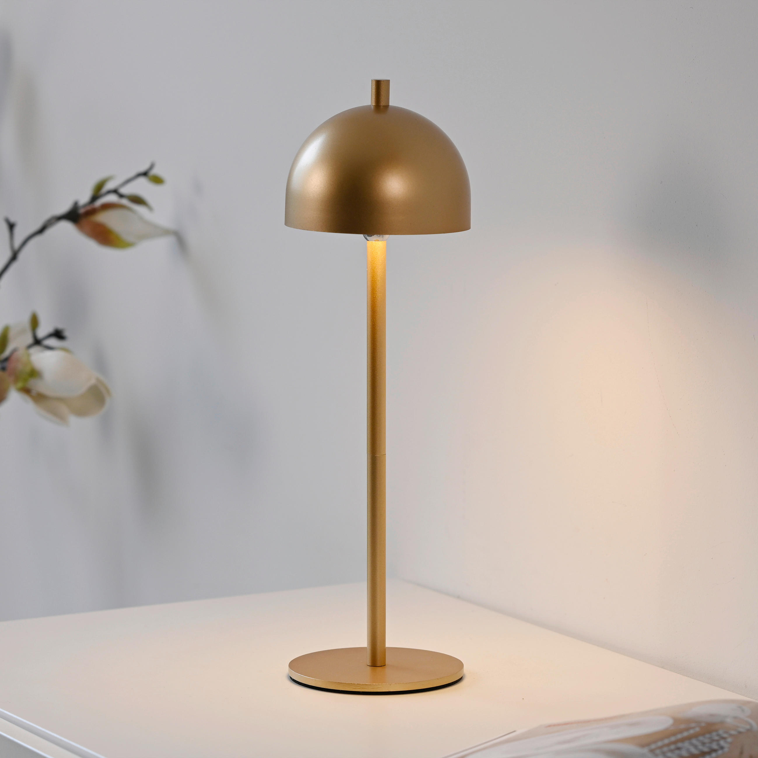 AKKU-TISCHLEUCHTE SW BELLIS 11/11/36 cm   - Goldfarben, Design, Kunststoff/Metall (11/11/36cm) - Schöner Wohnen