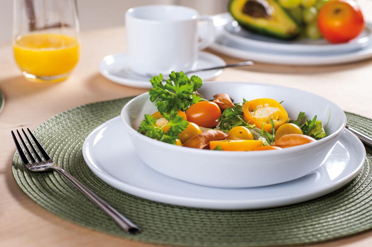 JÍDELNÍ SOUPRAVA, porcelán - bílá, Basics, keramika (29/25/30cm) - Creatable