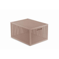 DOBOZ  - világos rózsaszín, Basics, műanyag (30,0/20,7/37,6cm) - Curver