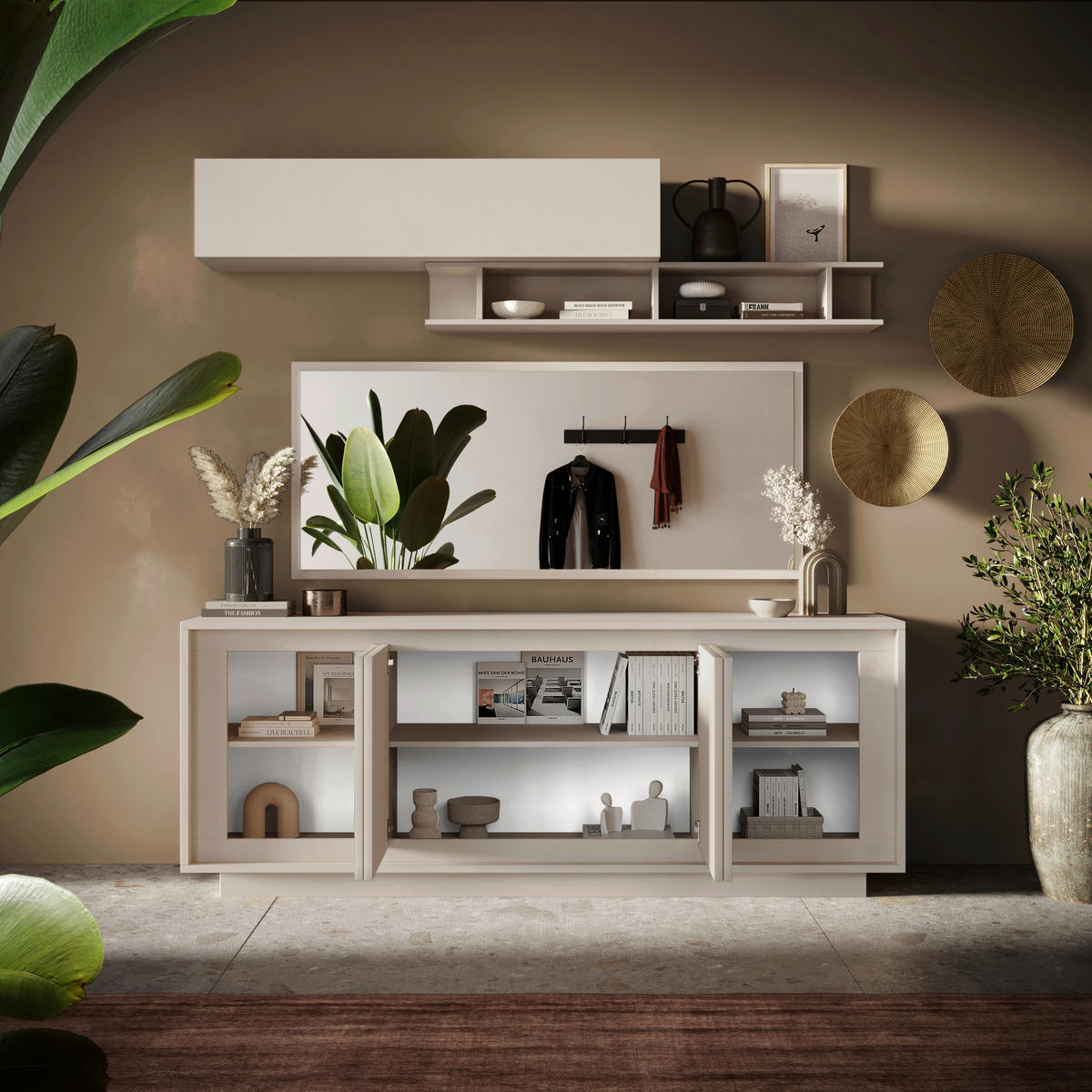 SIDEBOARD  in 207/80/50 cm  - Kaschmir, Design, Holzwerkstoff (207/80/50cm) - MID.YOU