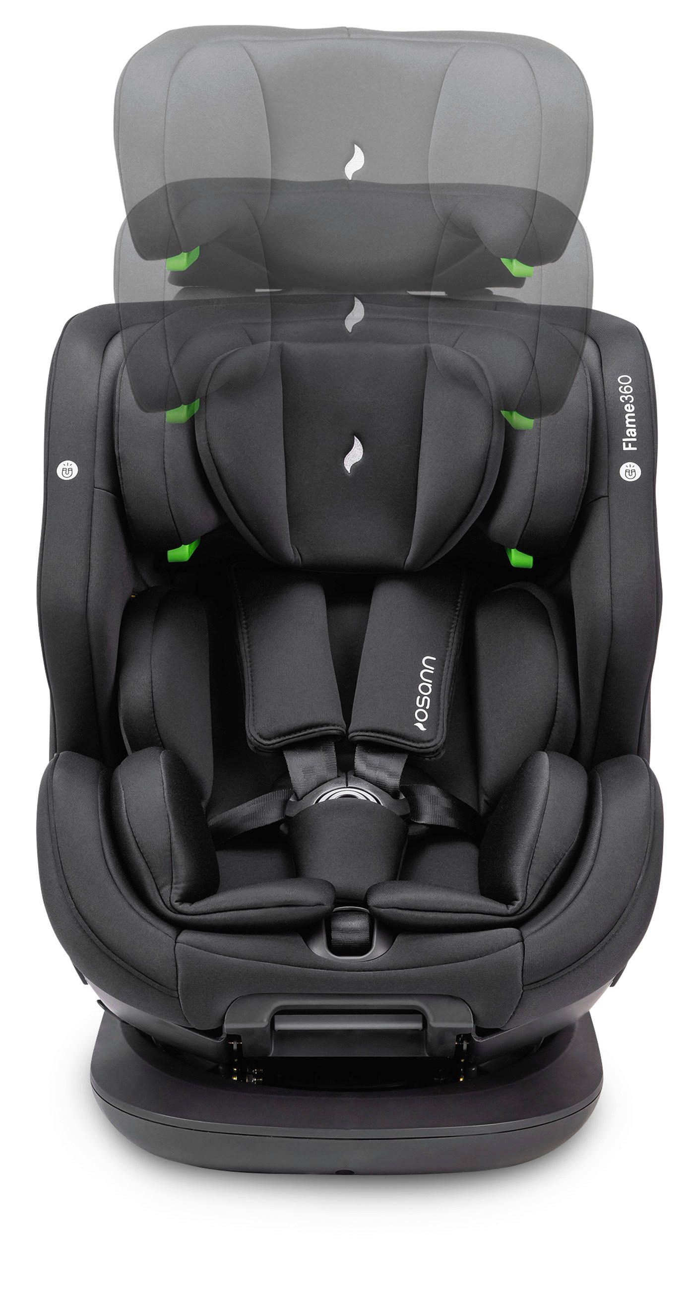 REBOARDER-KINDERSITZ FLAME360 ISOFIX  - Schwarz, Basics, Kunststoff/Textil (44/58/48cm) - Osann
