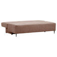 SCHLAFSOFA Flachgewebe Hellbraun  - Hellbraun/Schwarz, KONVENTIONELL, Textil/Metall (197/75/100cm) - Carryhome