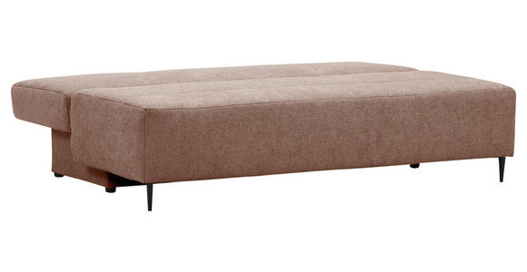 SCHLAFSOFA Flachgewebe Hellbraun  - Hellbraun/Schwarz, KONVENTIONELL, Textil/Metall (197/75/100cm) - Carryhome