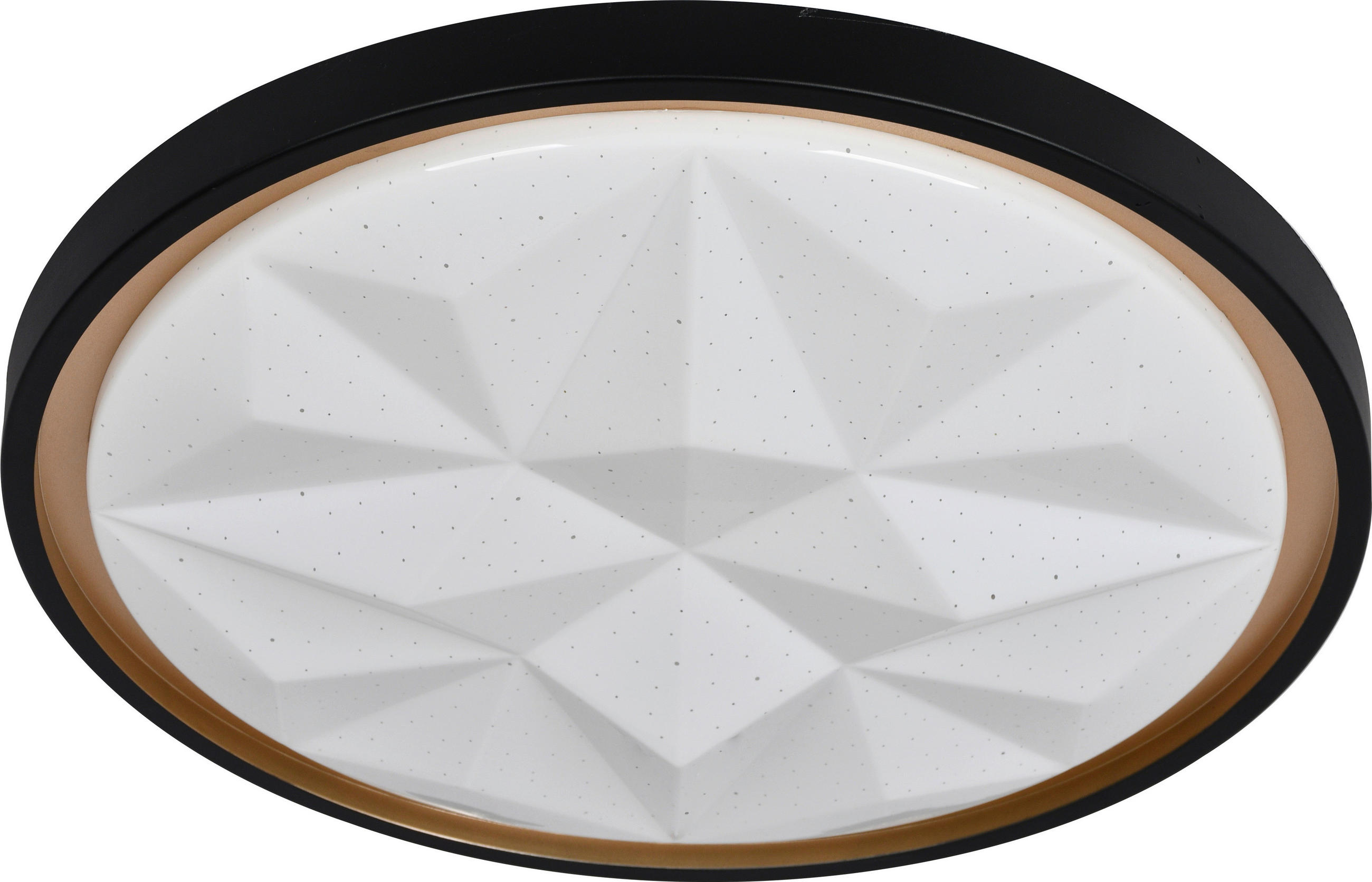 PLAFONIERĂ CU LED - alb/auriu, Basics, plastic/metal (41,5/9/41,5cm)