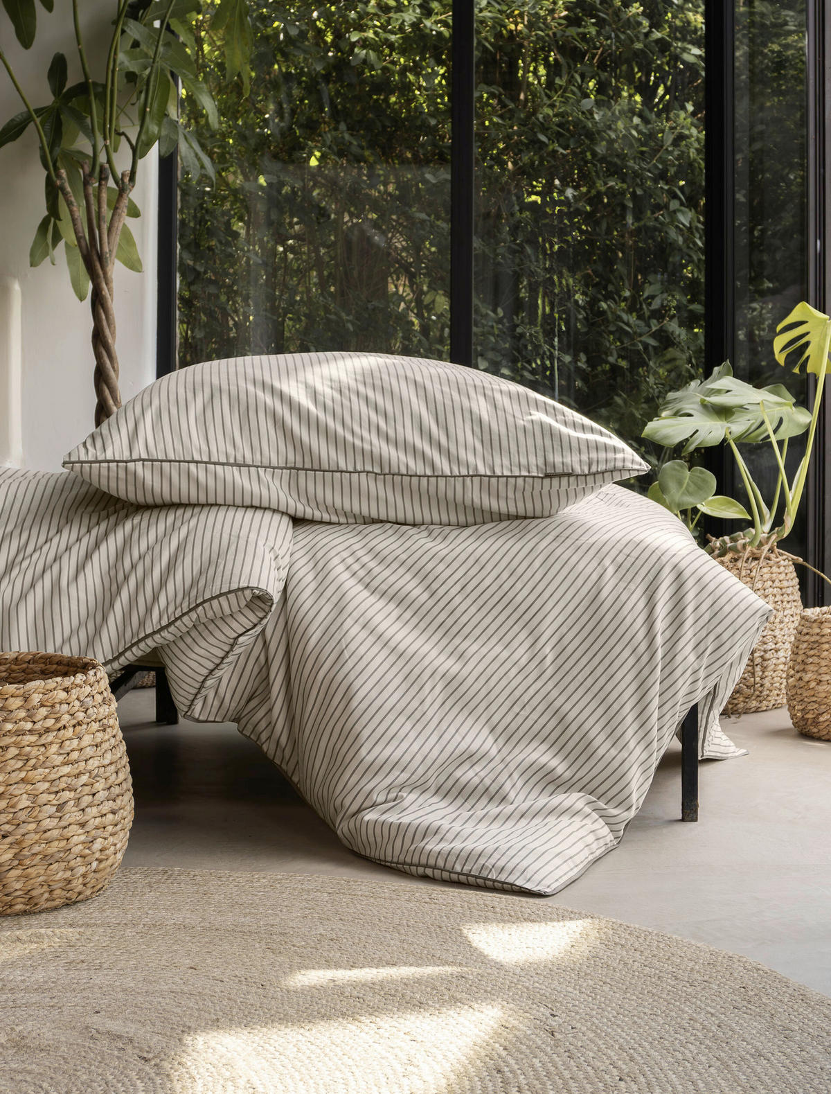 BETTWÄSCHE Makosatin 155/200 cm  - Naturfarben, KONVENTIONELL, Textil (155/200cm) - Irisette