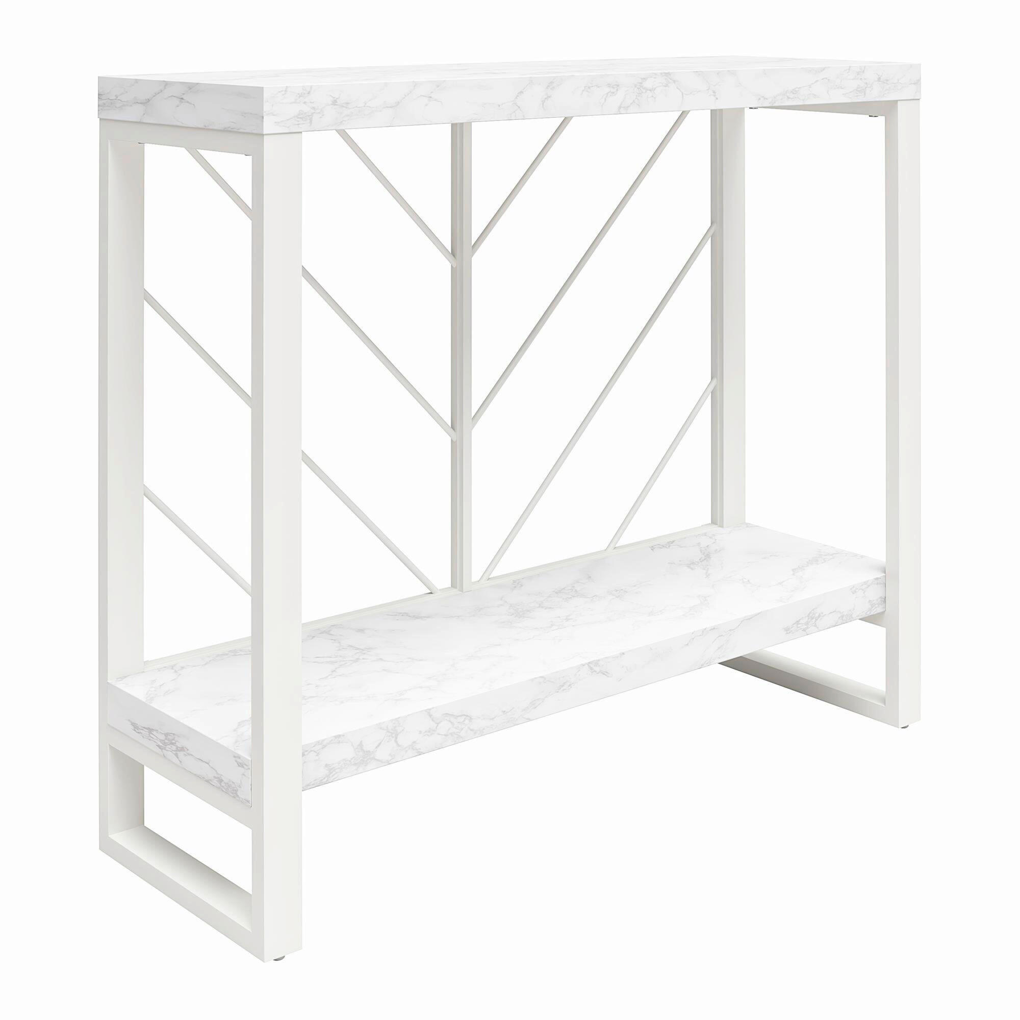 KONSOLENTISCH in Metall, Holzwerkstoff 90/30/77 cm    - Weiß, Design, Holzwerkstoff/Metall (90/30/77cm) - MID.YOU