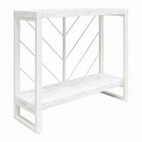KONSOLENTISCH Metall, Holzwerkstoff 90/30/77 cm   - Weiss, Design, Holzwerkstoff/Metall (90/30/77cm) - MID.YOU