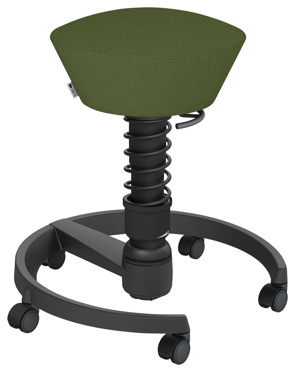 BÜROHOCKER   Grün, Schwarz  - Schwarz/Grün, Basics, Textil/Metall (55/45,66/55cm) - Aeris