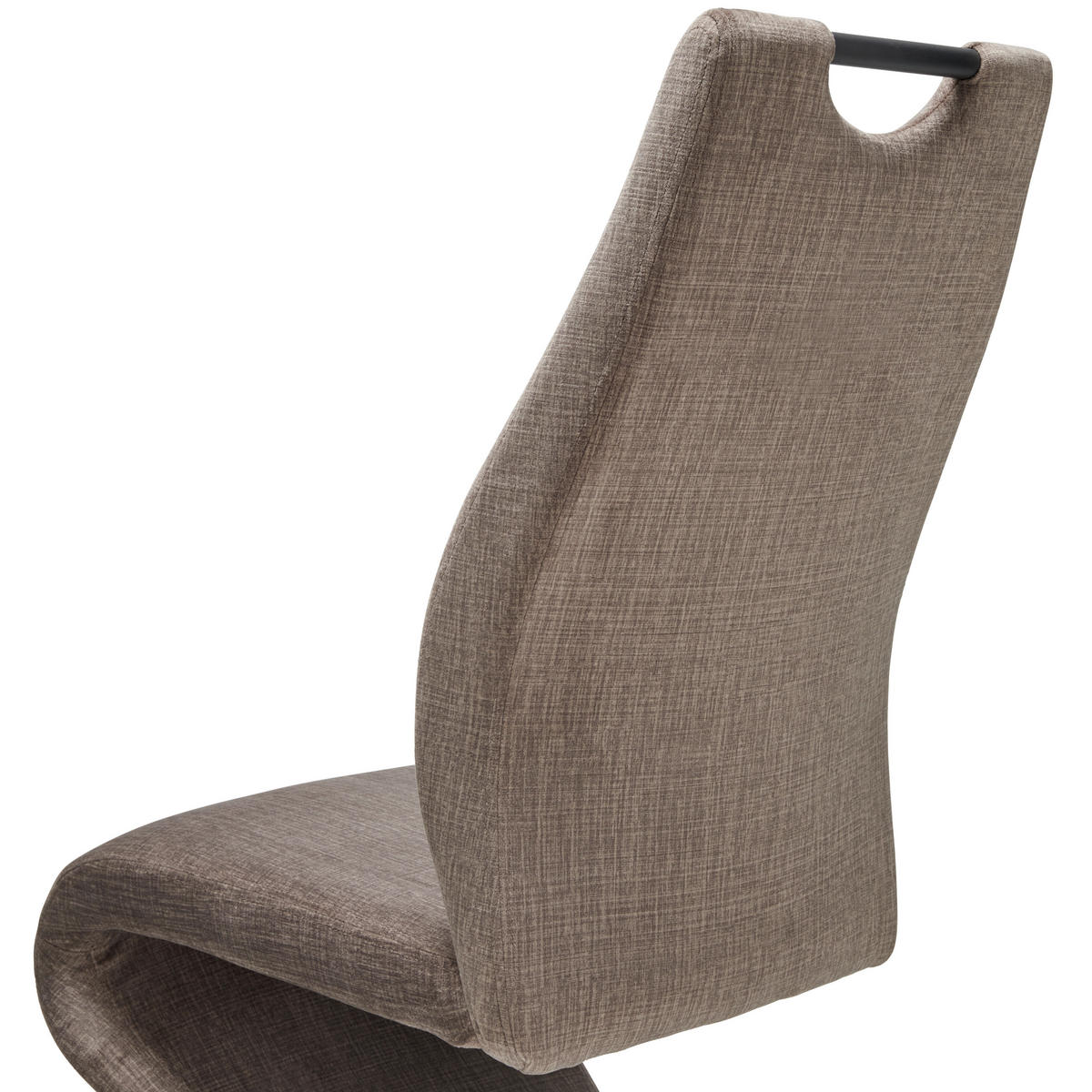 SCHWINGSTUHL  in Eisen Webstoff  - Taupe/Schwarz, LIFESTYLE, Textil/Metall (44/105/65cm) - MID.YOU