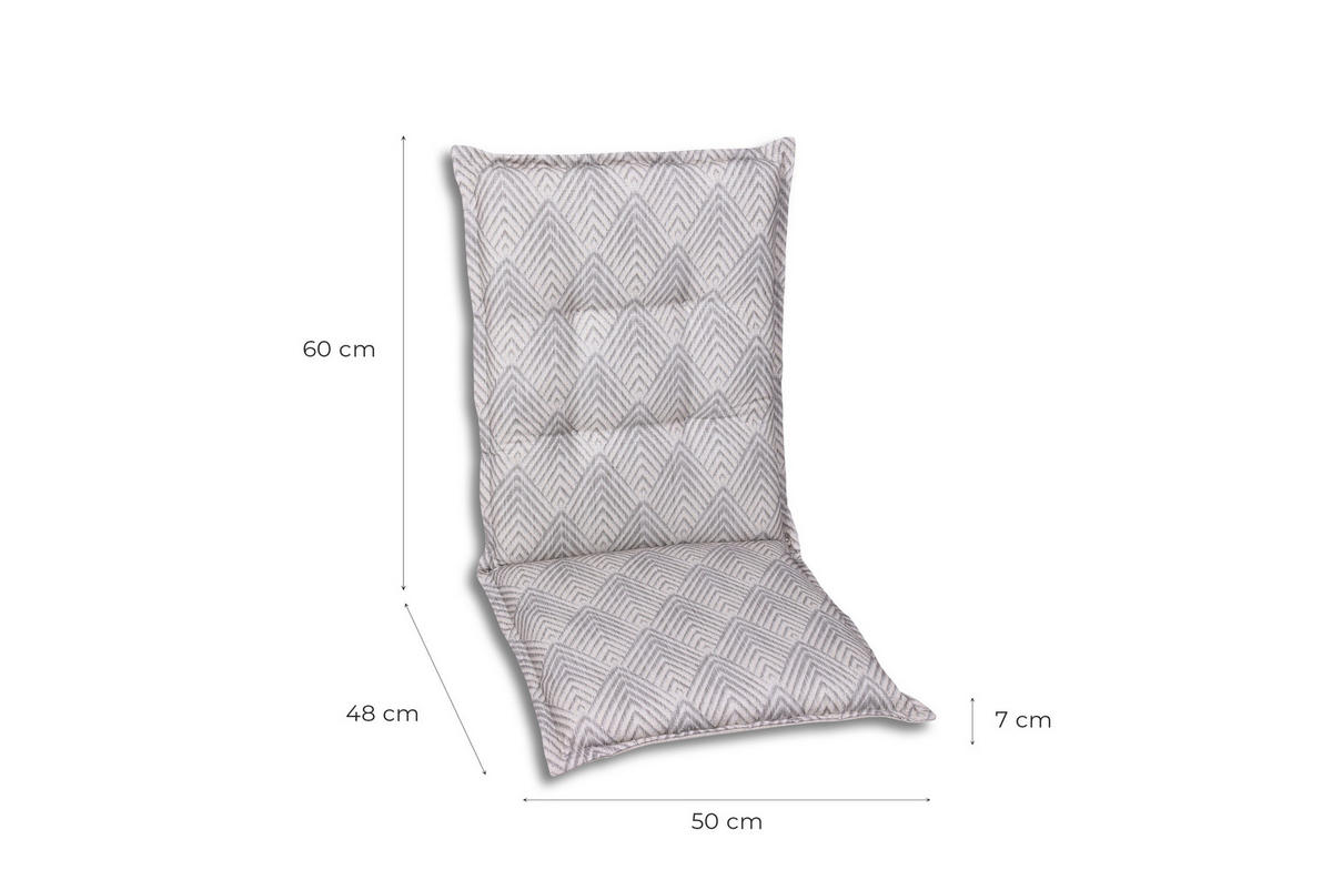 SESSELAUFLAGENSET in Beige Graphik  - Beige, Basics, Textil (50/7/108cm)