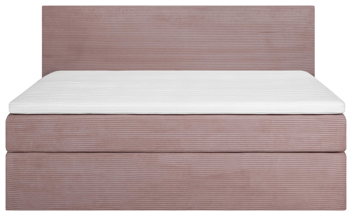 POSTEL BOXSPRING, 160/200 cm, růžová - růžová/černá, Konvenční, dřevo/textil (160/200cm) - Carryhome