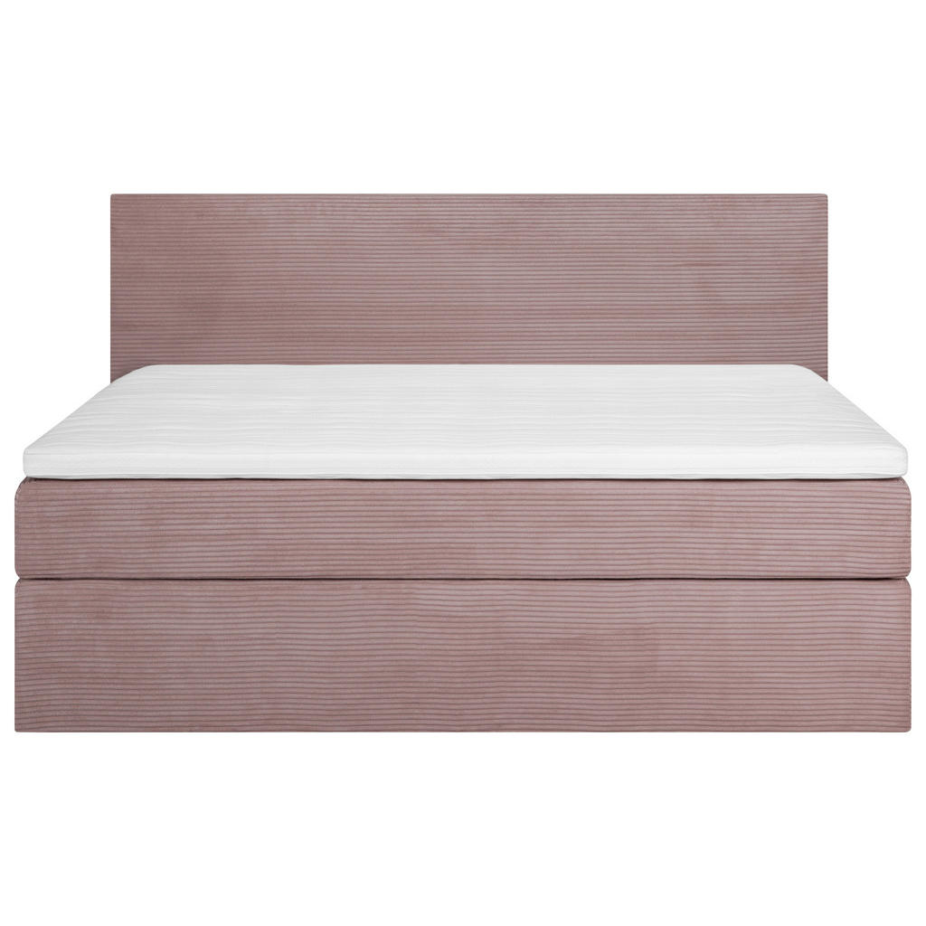 Thumbnail - Boxxx Boxspringbett, Rosa, Textil, Birke, massiv, H5, 7-Zonen, Höhe ca. 19 cm, 140x200 cm, Topper durchgehend, in versch...
