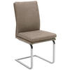 SCHWINGSTUHL  in Stahl Mikrofaser  - Taupe/Chromfarben, Design, Textil/Metall (47/100/64cm) - Novel