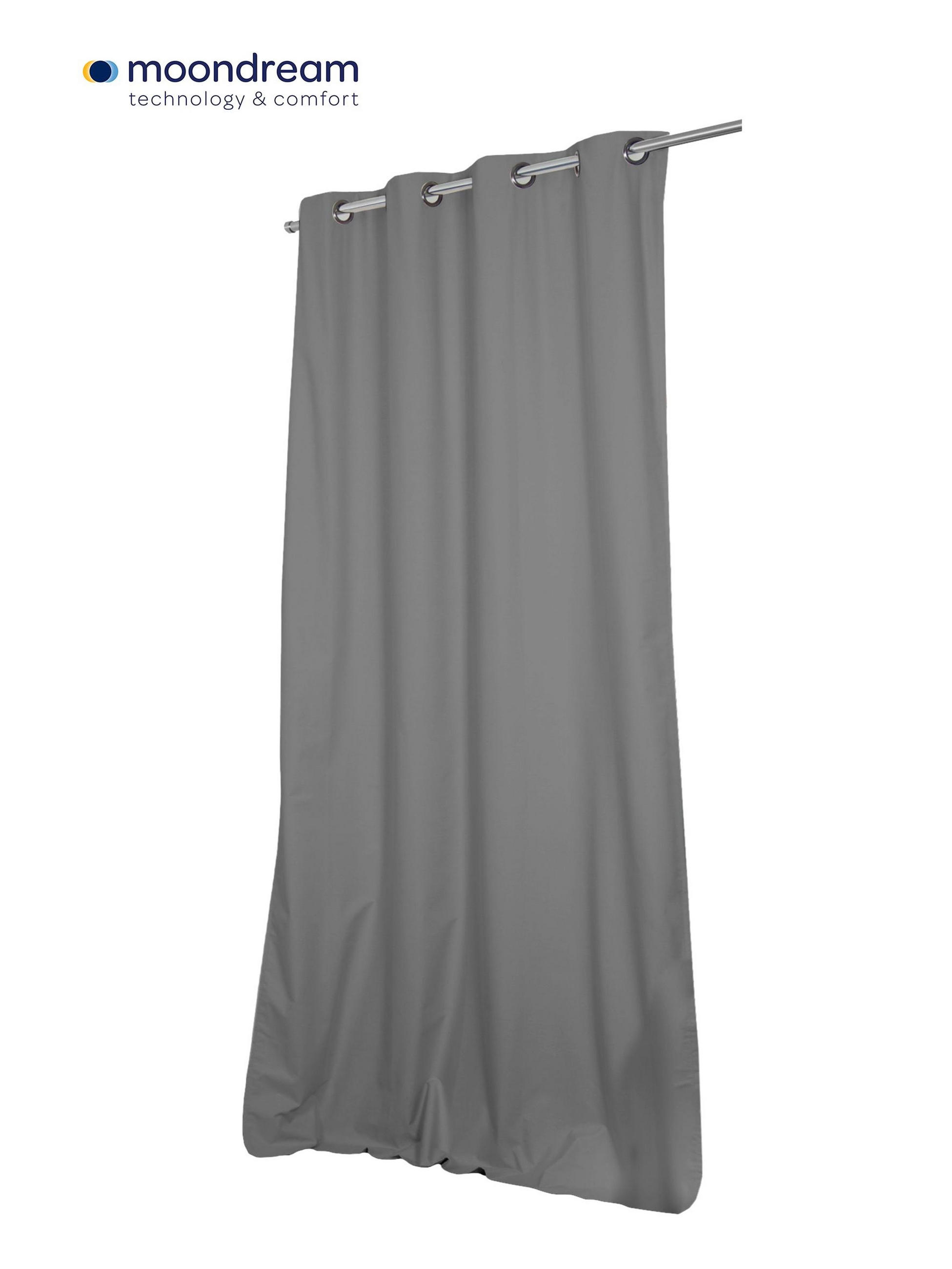 VERDUNKELUNGSVORHANG black-out (lichtundurchlässig)  - Grau, Basics, Textil (135/250cm)