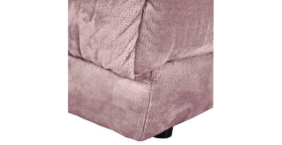 ECKSOFA Rosa Plüsch  - Schwarz/Rosa, Design, Kunststoff/Textil (170/250cm) - Carryhome