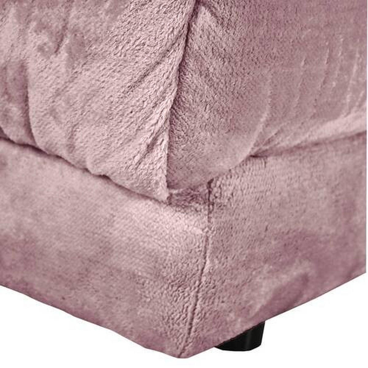 HÖRNSOFFA i plysch rosa  - svart/rosa, Design, textil/plast (170/250cm) - MID.YOU