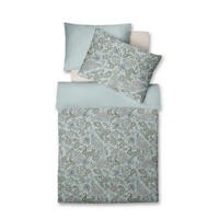 POSTEĽNÁ BIELIZEŇ, makosatén, tyrkysová, svetloružová, hrdzavá, pastelová modrá, 140/200 cm  - hrdzavá/svetloružová, Lifestyle, textil (140/200cm) - Fleuresse