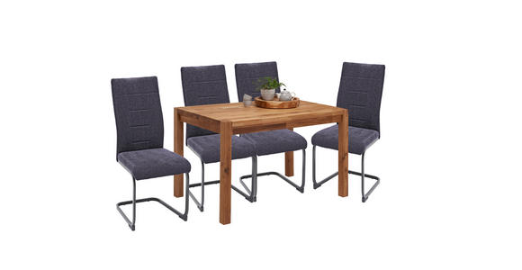 SCHWINGSTUHL in Eisen Webstoff - Anthrazit/Schwarz, Design, Textil/Metall (43/99/62cm) - Carryhome