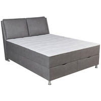 PAT BOXSPRING 140x200 cm  gri  - argintiu/gri, Modern, textil (140/118/200cm) - Hom`in