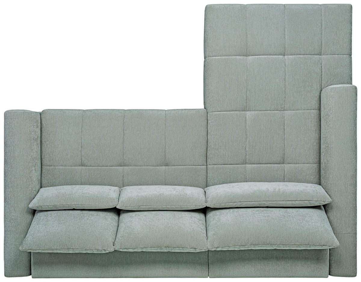 HÖRNSOFFA i chenille ljusgrå  - ljusgrå/svart, Klassisk, textil/plast (222/279cm) - MID.YOU