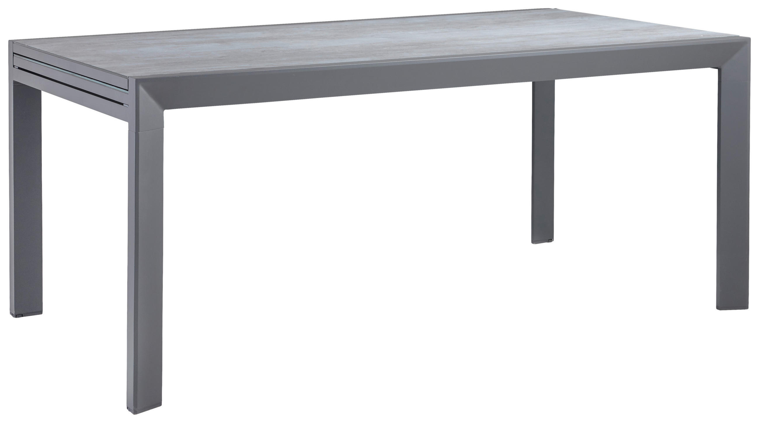 GARTENTISCH 180-280/100/75 cm Metall, Glas rechteckig  - Dunkelgrau/Anthrazit, Design, Glas/Metall (180-280/100/75cm) - Ambia Garden