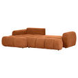 ECKSOFA in Flachgewebe Rostfarben  - Rostfarben/Schwarz, KONVENTIONELL, Kunststoff/Textil (174/274cm) - Carryhome