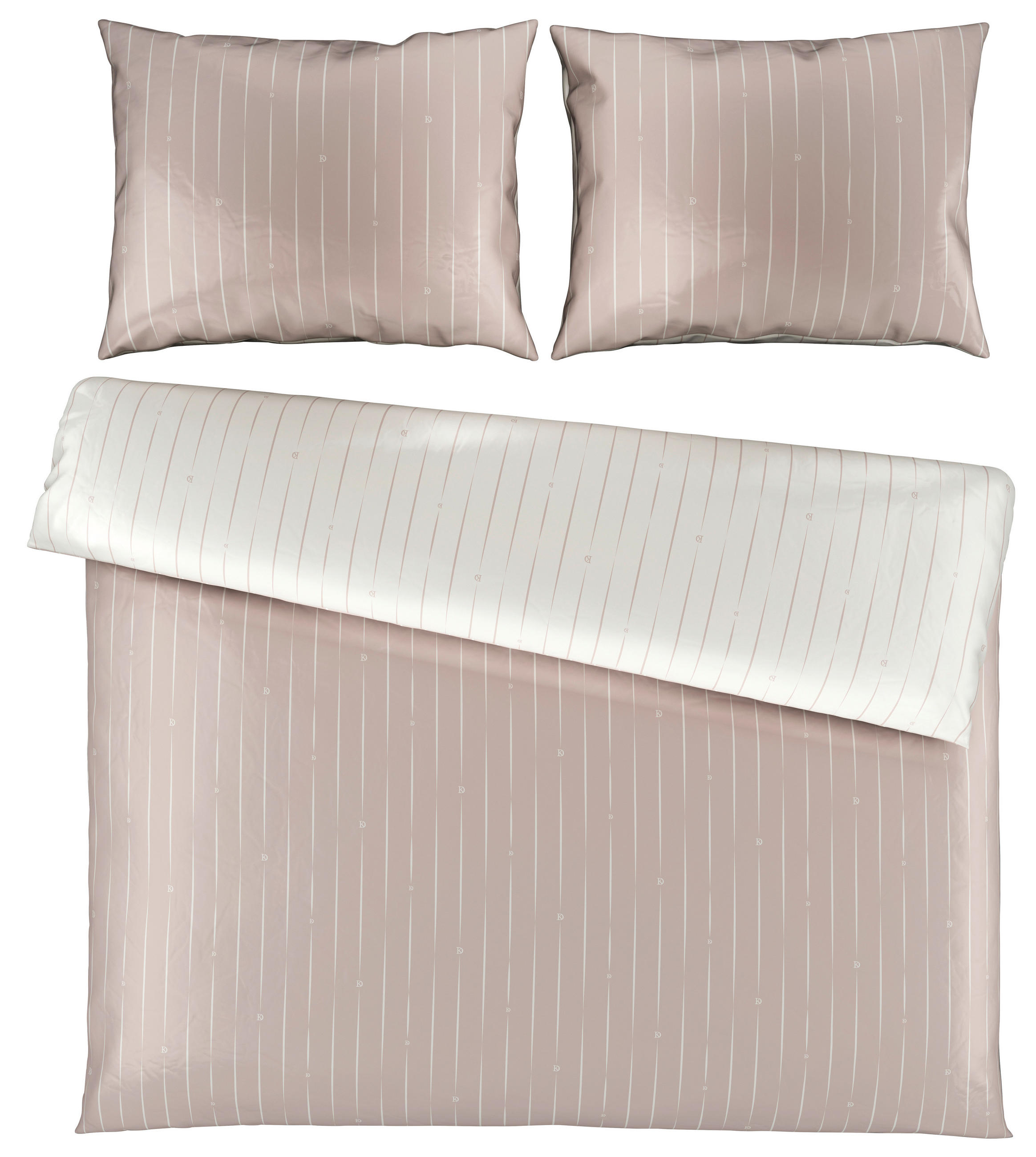 BETTWÄSCHESET Satin 200/210 cm  65 cm/100 cm  - Grau, Basics, Textil (200/210cm) - Dieter Knoll