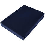 Flanell-Spannleintuch 200/200 cm  - Dunkelblau, KONVENTIONELL, Textil (200/200cm) - Esposa