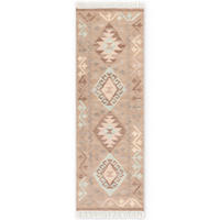 LÄUFER 60/190 cm Kamal  - Beige/Hellblau, Basics, Textil (60/190cm)