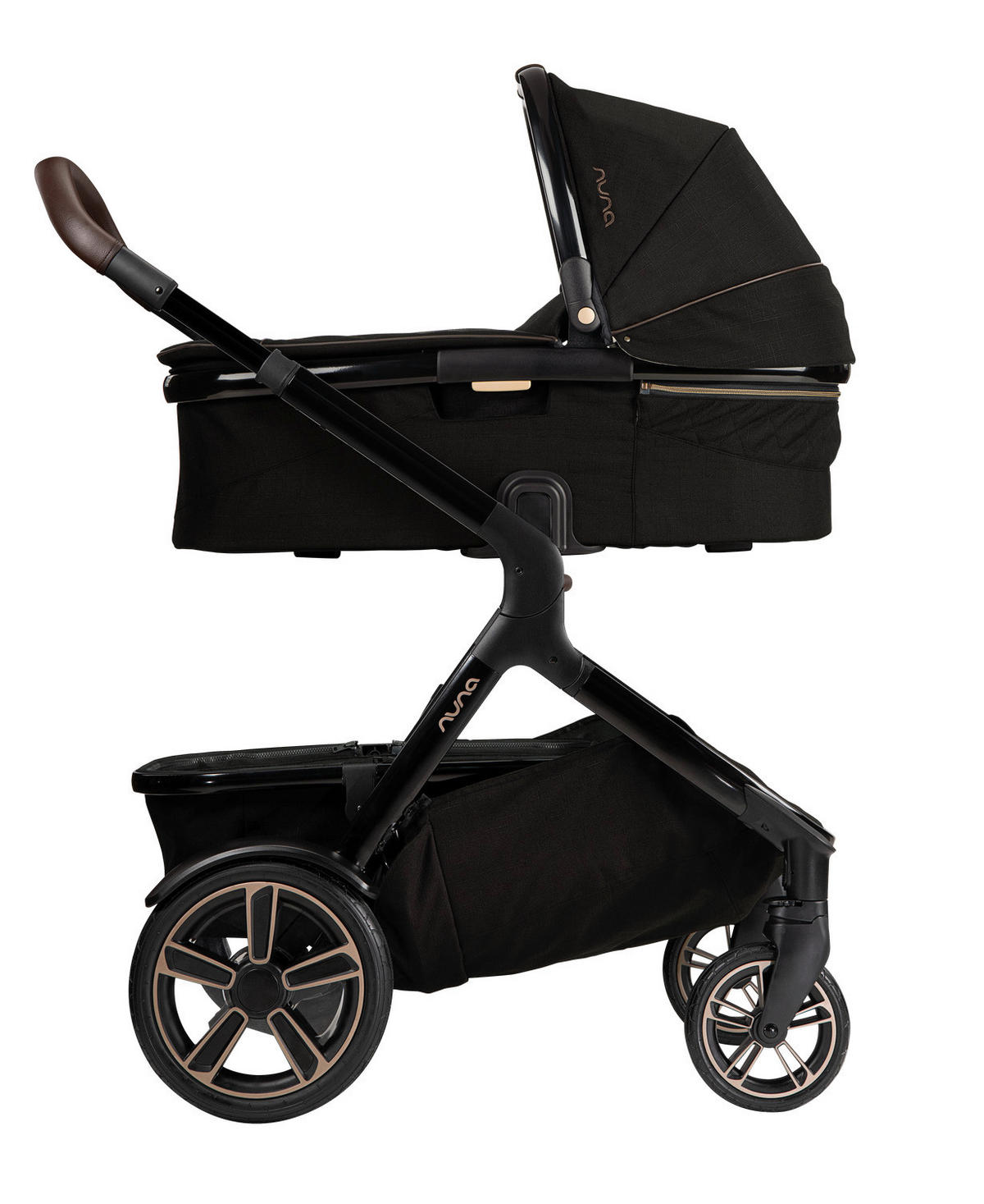 LIEGEWANNE - Schwarz Hochglanz/Schwarz, Basics, Textil (42,9/58,8/84cm) - Nuna