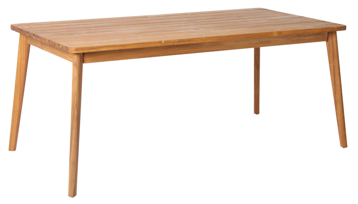 GARTENGARNITUR   - Akaziefarben/Teakfarben, Basics, Holz/Kunststoff (180/90/76cm) - Gardenson