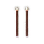 LED-KERZE 2,2/24,5 cm  - Dunkelbraun, Basics, Kunststoff/Paraffin (2,2/24,5cm) - Ambia Home