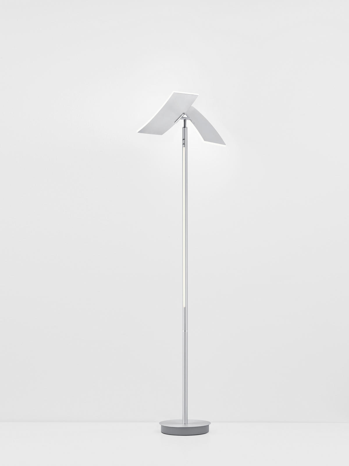 LED-STEHLEUCHTE TWICE 48/180 cm   - Alufarben, Design, Metall (48/180cm) - Hell