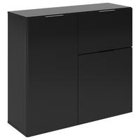 KOMMODE  in 90/80/32 cm  - Schwarz, KONVENTIONELL, Holzwerkstoff/Kunststoff (90/80/32cm) - MID.YOU