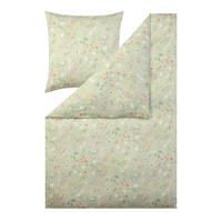 BETTWÄSCHESET Atelier Makosatin 160/210 cm  50 cm/70 cm  - Grün, Basics, Textil (160/210cm) - Estella