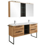 BADEZIMMER  in 155 cm  - Eichefarben/Anthrazit, Basics, Glas/Holz (155cm) - Dieter Knoll