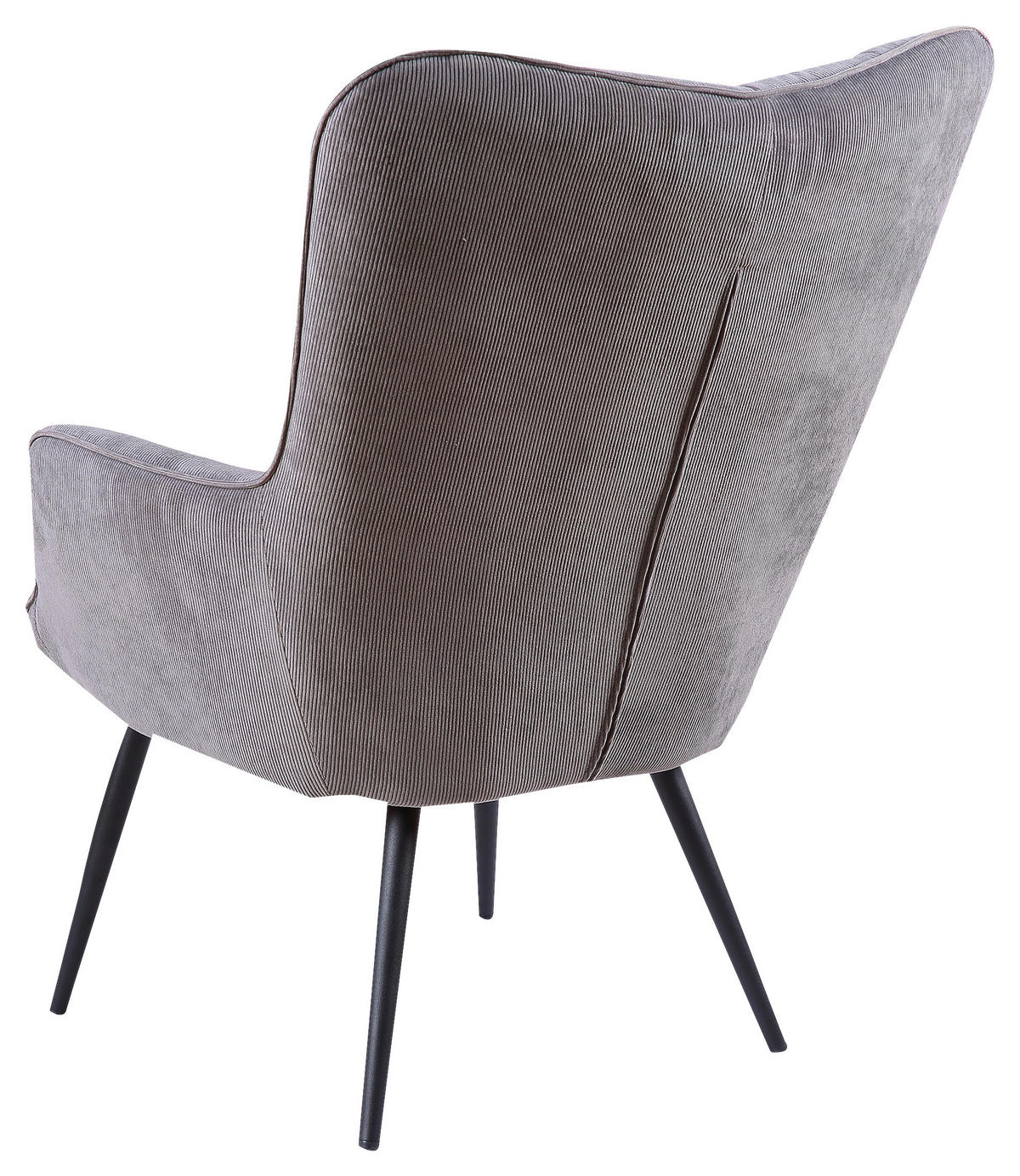 SESSEL in Cord Grau  - Schwarz/Grau, MODERN, Holzwerkstoff/Textil (72/97/80cm) - MID.YOU