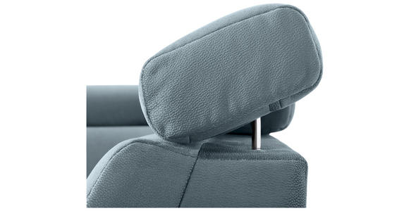 ECKSOFA in Mikrofaser Hellblau  - Chromfarben/Hellblau, KONVENTIONELL, Textil/Metall (271/206cm) - Carryhome