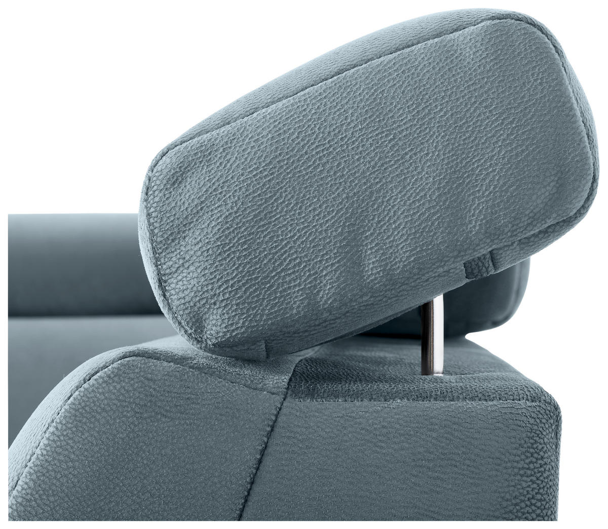 ECKSOFA in Mikrofaser Hellblau  - Chromfarben/Hellblau, Konventionell, Textil/Metall (271/206cm) - Carryhome